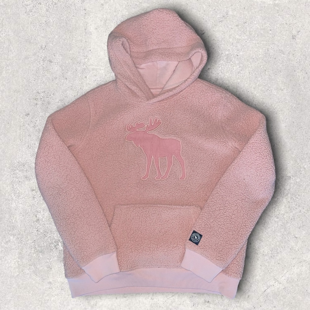 Abercrombie Kids Pink Sherpa Hoodie, Sz 13 / 14
